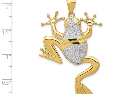 14k Yellow & Rhodium Pendants Style K3296 - Classique Jewelry Inc.