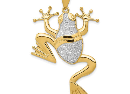 14k Yellow & Rhodium Pendants Style K3296 - Classique Jewelry Inc.