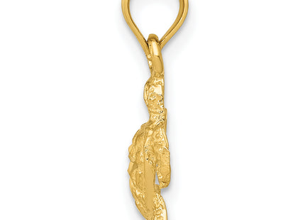14K Turtle Pendant, 19 x 8mm