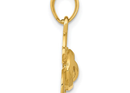 14K gold pendant, alternate view