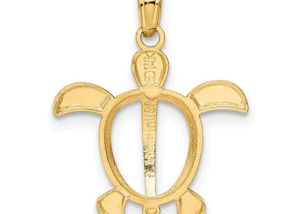 14k Yellow & Rhodium Pendants Style K3307 - Classique Jewelry Inc.