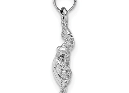 14K white gold charm, alternate view