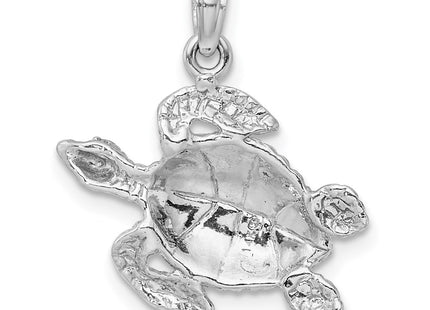 14K white gold charm, further view