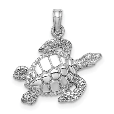 14K white gold charm