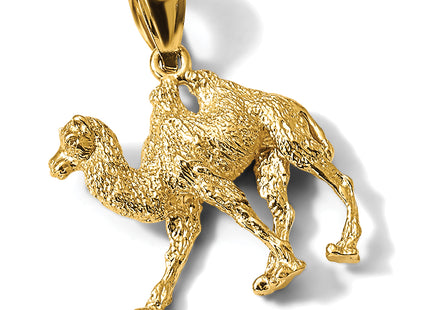 14k 3D Camel Pendant