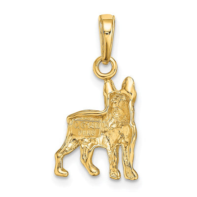 14K Boston Terrier Dog Pendant