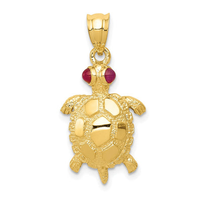 14K gold ruby pendant