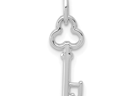 14K White Gold Key Letter Initial Charm