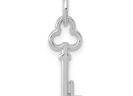 14K White Gold Key Letter Initial Charm