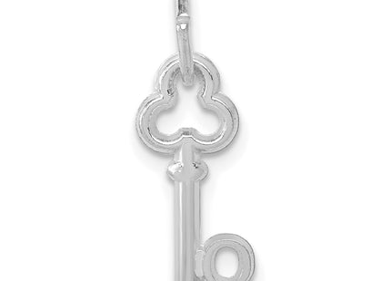 14K White Gold Key Letter Initial Charm