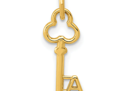 14k Key Letter Initial Charm