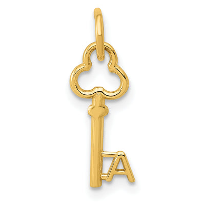 14K Key Letter Initial Charm