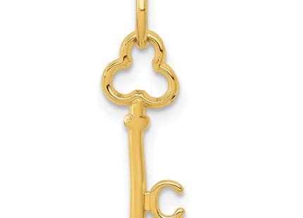 14k Key Letter Initial Charm