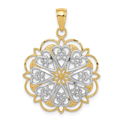 14K gold heart pendant