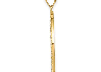 14k Yellow & Rhodium Pendants Style K3484 - Classique Jewelry Inc.