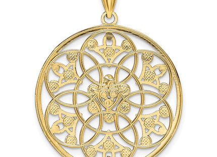 14k Yellow & Rhodium Pendants Style K3484 - Classique Jewelry Inc.