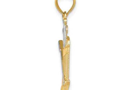 14k Yellow & Rhodium Pendants Style K3551 - Classique Jewelry Inc.