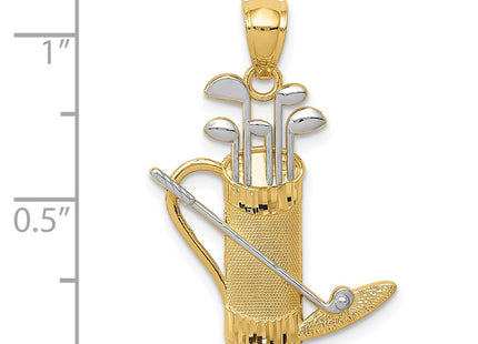 14k Yellow & Rhodium Pendants Style K3551 - Classique Jewelry Inc.