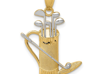 14k Yellow & Rhodium Pendants Style K3551 - Classique Jewelry Inc.
