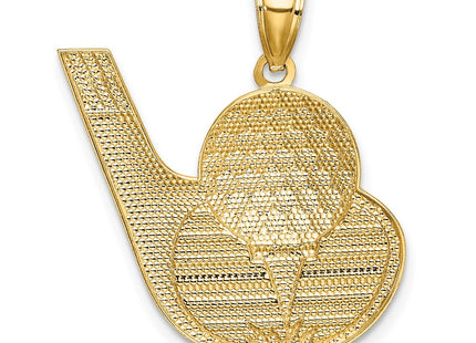 14k Yellow & Rhodium Pendants Style K3560 - Classique Jewelry Inc.