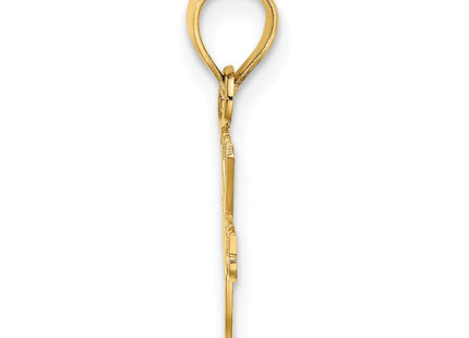 14K gold heart charm, alternate view