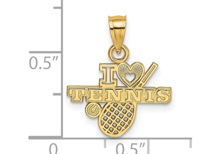 14K gold heart charm, another view