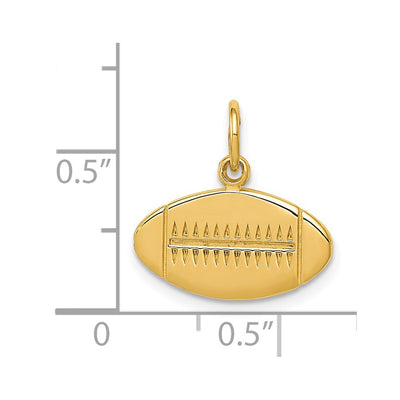 14K Football Charm, 15 x 16mm