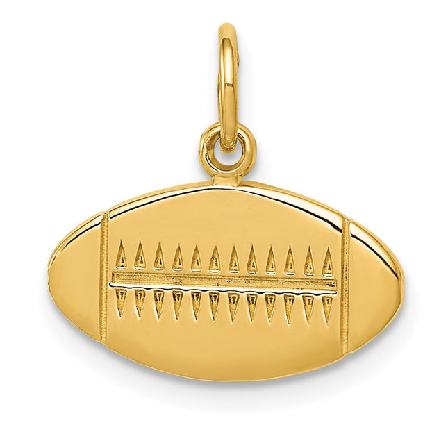 14k Football Charm, 15 x 16mm