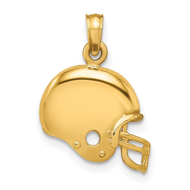 14k Football Helmet Pendant, 20 x 14mm