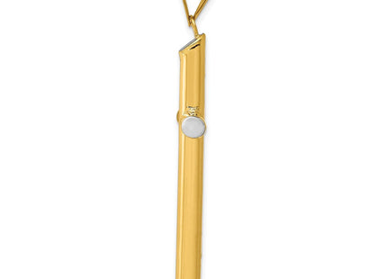 14K gold cross pendant, alternate view