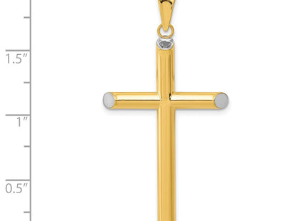 14k Yellow & Rhodium Pendants Style K3618 - Classique Jewelry Inc.