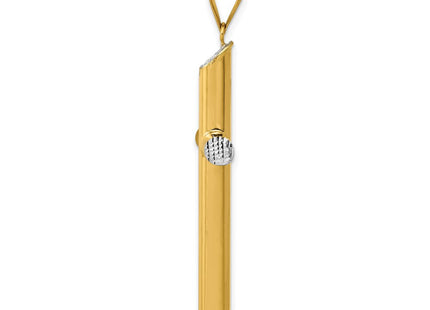14k Yellow & Rhodium Pendants Style K3622 - Classique Jewelry Inc.