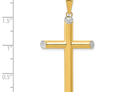 14k Yellow & Rhodium Pendants Style K3622 - Classique Jewelry Inc.