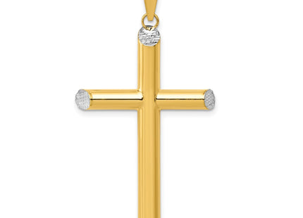 14k Yellow & Rhodium Pendants Style K3622 - Classique Jewelry Inc.