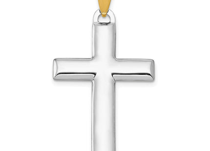 14k Yellow & Rhodium Pendants Style K3636 - Classique Jewelry Inc.