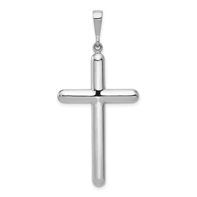 10K white gold cross pendant
