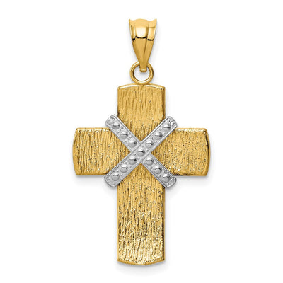 14K gold cross pendant
