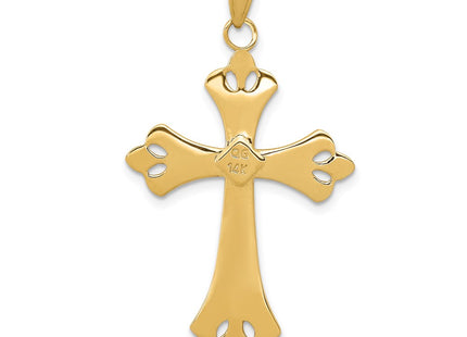 14k Yellow & Rhodium Pendants Style K3659 - Classique Jewelry Inc.