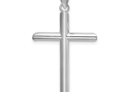 14k White Gold Hollow Cross Pendant (Style K3714)