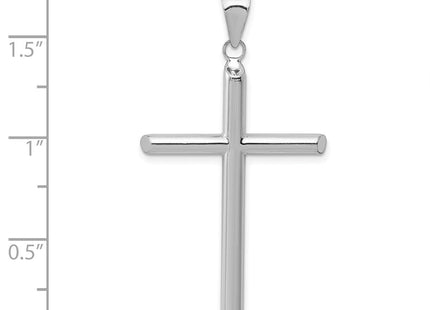 14k White Gold Hollow Cross Pendant (Style K3714)