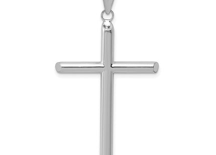 14k White Gold Hollow Cross Pendant (Style K3714)