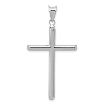 14K white gold cross pendant