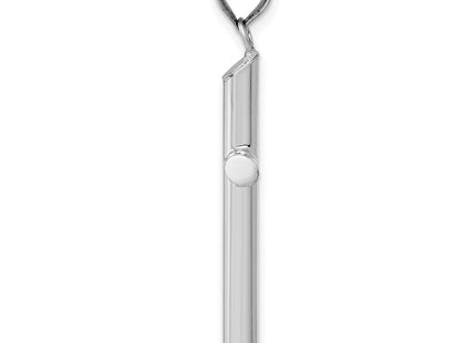 14k White Gold Hollow Cross Pendant (Style K3718)