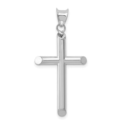 14K white gold cross pendant
