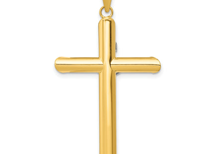 14K Two-Tone w/Rhodium Inri Crucifix Pendant, 44 x 25mm