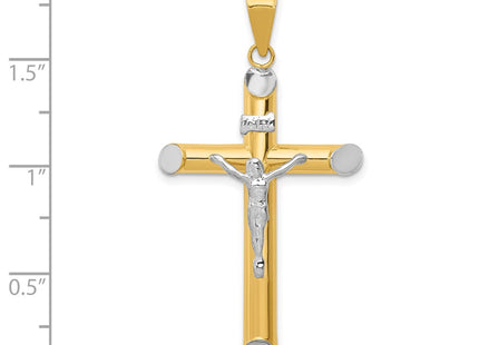 14K gold crucifix pendant, another view