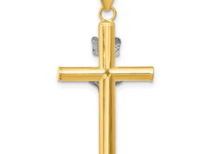 14k Two-tone INRI Crucifix Pendant (Style K3725)