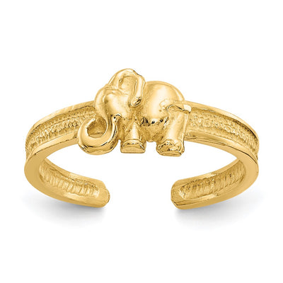 14K gold elephant ring