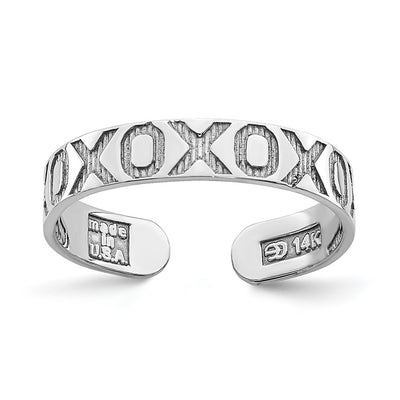 14K white gold ring