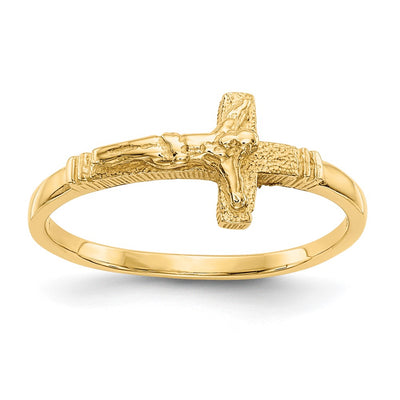 14K gold crucifix ring